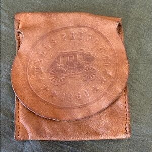 Vintage leather wells Fargo pouch